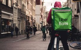 Uber Eats fietskoerier logistiek Amsterdam
